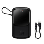 Baseus - Power Bank Qpow Pro (PPQD020001) - 2x Lightning, Type-C, USB, 20W, 10000mAh, Cable Type-C, 3A - Black – Image 2