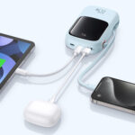Baseus - Power Bank Qpow Pro+ (P10067103313-00) - Lightning, 2x Type-C, USB, 22.5W, 20000mAh, Cable Type-C - Blue – Image 4