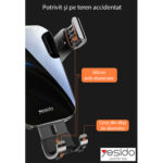 Yesido - Car Holder (C87) - Gravity Grip for Air Vent - Black – Image 5