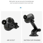 Yesido - Car Holder with Wireless Charging (C77) - Extendable Arm for Dashboard, Windshield, Air Vent, 15W - Black – Image 3