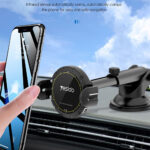 Yesido - Car Holder with Wireless Charging (C77) - Extendable Arm for Dashboard, Windshield, Air Vent, 15W - Black – Image 4