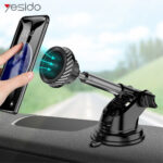 Yesido - Car Holder (C67) - Magnetic Grip, Extendable Arm, 360° Rotation Angle, for Dashboard, Windshield - Black – Image 3