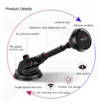 Yesido - Car Holder (C67) - Magnetic Grip, Extendable Arm, 360° Rotation Angle, for Dashboard, Windshield - Black – Image 4