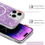 Techsuit - Sparkly Glitter MagSafe - iPhone 14 Plus / iPhone 15 Plus - Pink – Image 2