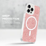 Techsuit - Sparkly Glitter MagSafe - iPhone 14 Plus / iPhone 15 Plus - Pink – Image 4