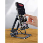 Yesido - Desk Holder (C98) - Silicone Pad, Folding Feature, for Phone, Tablet max 12.9" - Black – Image 2