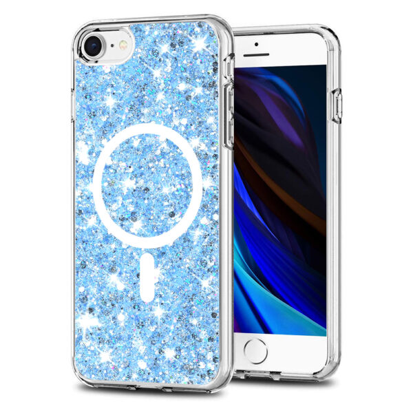 Techsuit - Sparkly Glitter MagSafe - iPhone 7 / iPhone 8 / iPhone SE 2, SE 2020 / iPhone SE 3, SE 2022 - Blue