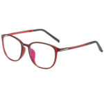 Techsuit - Anti-Blue Light Glasses Reflex PC (F2822) - Round - Wine Red – Image 4