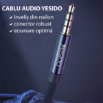 Yesido - Audio Cable (YAU14) - Jack 3.5mm to Jack 3.5mm, 1m - Black – Image 3
