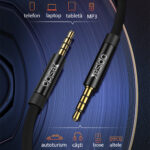 Yesido - Audio Cable (YAU14) - Jack 3.5mm to Jack 3.5mm, 1m - Black – Image 5