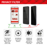 Displex - Premium Real Glass Privacy Full Cover - iPhone 16 - Black – Image 4