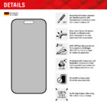 Displex - Premium Real Glass Privacy Full Cover - iPhone 16 - Black – Image 5