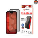Displex - Premium Real Glass Privacy Full Cover - iPhone 16 Plus - Black