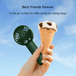 JisuLife - Premium Portable Mini Fan Life1 (FA20) - USB-C Rechargeable, 3 Wind Speeds, 2000mAh - Deep Green – Image 6