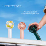 JisuLife - Premium Portable Mini Fan Life1 (FA20) - USB-C Rechargeable, 3 Wind Speeds, 2000mAh - Deep Green – Image 7