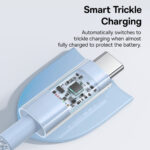 Baseus - Data Cable Gem (P10373000311-00) - Type-C to Type-C, Super Fast Charging 100W, 1m - Galaxy Blue – Image 4