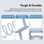 Baseus - Data Cable Gem (P10373000311-00) - Type-C to Type-C, Super Fast Charging 100W, 1m - Galaxy Blue – Image 6