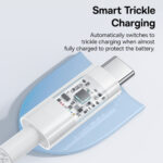 Baseus - Data Cable Gem (P10373000211-01) - Type-C to Type-C, Super Fast Charging 100W, 2m - Moon White – Image 5