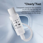 Baseus - Data Cable Gem (P10373000211-01) - Type-C to Type-C, Super Fast Charging 100W, 2m - Moon White – Image 2