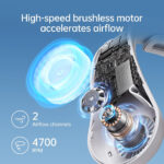 JisuLife - Premium Neck Fan Life4 (FA14X) - Portable, 5000mAh, 5 Speeds - Grey – Image 7