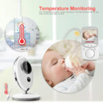 Techsuit - Baby Monitor (VB605) - Wireless 2.4Ghz, Automatic Recording, Temperature Monitoring, Two-way Talk, 360 - White – Image 3