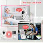 Techsuit - Baby Monitor (VB605) - Wireless 2.4Ghz, Automatic Recording, Temperature Monitoring, Two-way Talk, 360 - White – Image 5