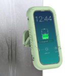 Techsuit - Phone Holder (LC-999) - Wall Box Case, Anti-Fog, Retractable, Adjustable, Waterproof, for 4-7inch Phones - Gold Green – Image 4