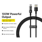 Baseus - Data Cable Gem (P10373002111-01) - USB to Type-C, Super Fast Charging 100W, 2m - Cluster Black – Image 6