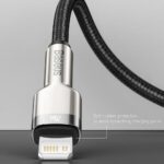 Baseus - Data Cable Cafule Series Metal (CALJK-B01) - USB to Lightning 2.4A, 2m - Black – Image 3