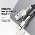 Baseus - Data Cable Cafule Series Metal (CALJK-B01) - USB to Lightning 2.4A, 2m - Black – Image 5