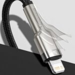 Baseus - Data Cable Cafule Series Metal (CALJK-B01) - USB to Lightning 2.4A, 2m - Black – Image 6