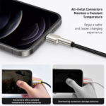 Baseus - Data Cable Cafule Series Metal (CALJK-B01) - USB to Lightning 2.4A, 2m - Black – Image 14