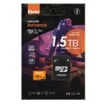 Dato - Memory Card Advance with Adapter (DTTF1.5TU3A2V30A) - MicroSDXC, 1.5TB, U3, A2, V30, Read 100MB/s - Black