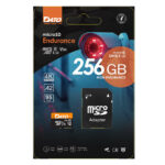 Dato - Memory Card Endurance (DTTF256GU3A2V30HA) - Micro SDXC, 256GB, U3, A2, V30, Read 100MB/s, Write 40MB/s - Black