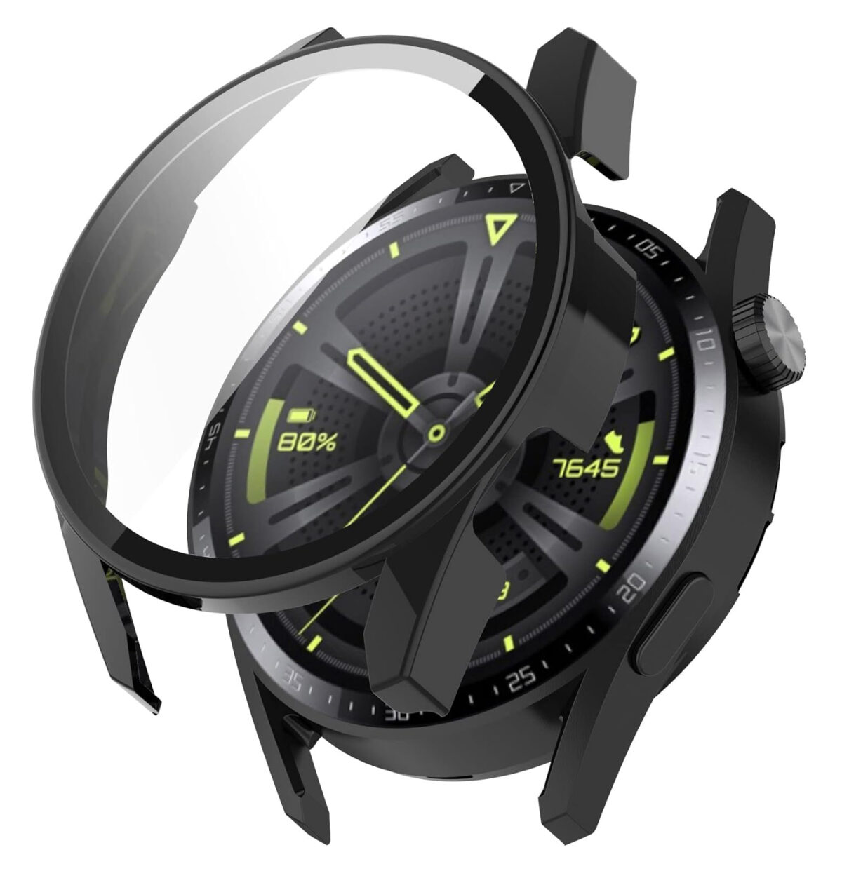 Techsuit - Defense360 Pro + Screen Protector - Huawei Watch GT 3 (46mm) - Black – Image 1