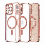 Techsuit - Luxury Glitter MagSafe - iPhone 16 Pro Max - Rose Gold