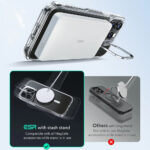 ESR - Classic Hybrid HaloLock Kickstand - iPhone 16 Pro - Frosted Black – Image 3