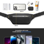 Spigen - Waist Bag Klasden (KD411) - with Adjustable Belt, Water Resistant, Lightweight, RFID-blocking - Black – Image 7