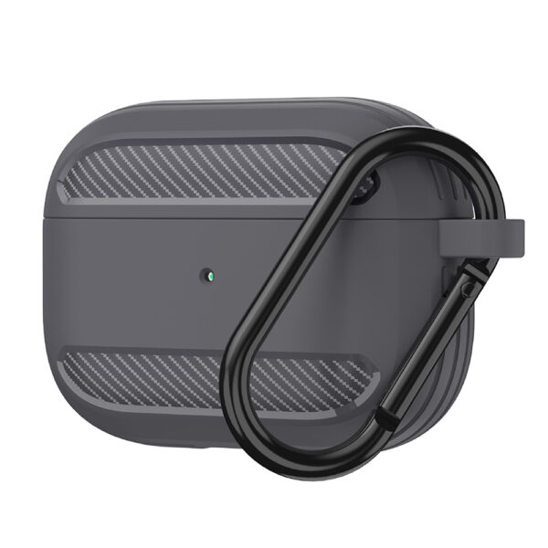 Techsuit - Carbon Silicone - for AirPods Pro 1 / AirPods Pro 2 - Gray