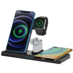 Yesido - Wireless Charging Station 4in1 (DS13) - Multi-Function for Phone, Apple Watch, AirPods, 18W - Black – Image 2