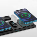 Yesido - Wireless Charging Station 4in1 (DS13) - Multi-Function for Phone, Apple Watch, AirPods, 18W - Black – Image 4