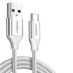 Ugreen - Data Cable Nickel Plating Aluminum Braid (60132) - USB to Type-C, 1.5m - White – Image 2