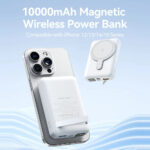 Vention - Magnetic Wireless Power Bank (FHTW0) - 2x USB-C, USB, Lightning, Fast Charging, 22.5W, 10000mAh - White – Image 11