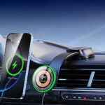Duzzona - Car Holder with Wireless Charging (V5 Pro) - MagSafe Magnetic Grip for Dashboard, Fast Charging Qi2, 15W - Black – Image 6