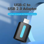 Vention - OTG Adapter (CDTB0) - Type-C to USB 2.0, 480Mbps, Fast Data Transmission, Universal Compatibility - Black – Image 7