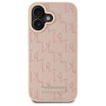 Karl Lagerfeld - Leather MagSafe (KLHMP16SPKHPORPP) - iPhone 16 - Pink Hot Stamp – Image 3
