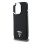 Guess - Grained Triangle MagSafe (GUHMP16LPGTSPSK) - iPhone 16 Pro - Black – Image 5