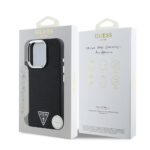Guess - Grained Triangle MagSafe (GUHMP16LPGTSPSK) - iPhone 16 Pro - Black – Image 7