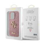 Guess - Glitter Script Big 4G (GUHCP15LHG4SGP) - iPhone 15 Pro - Pink – Image 4