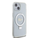 Guess - Ring Stand Script Glitter MagSafe (GUHMP15SHRSGSD) - iPhone 15 - Clear – Image 4